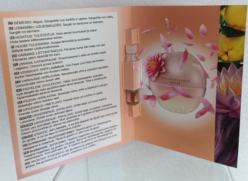 AVON Incandessence LOTUS /Karte mit Duftprobe